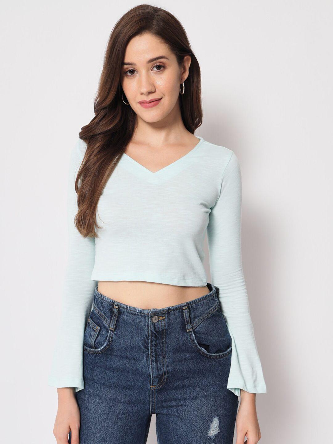 charmgal v-neck regular crop top