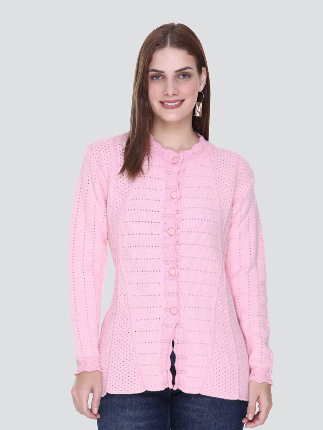 arshiya women woolen open knit cardigan