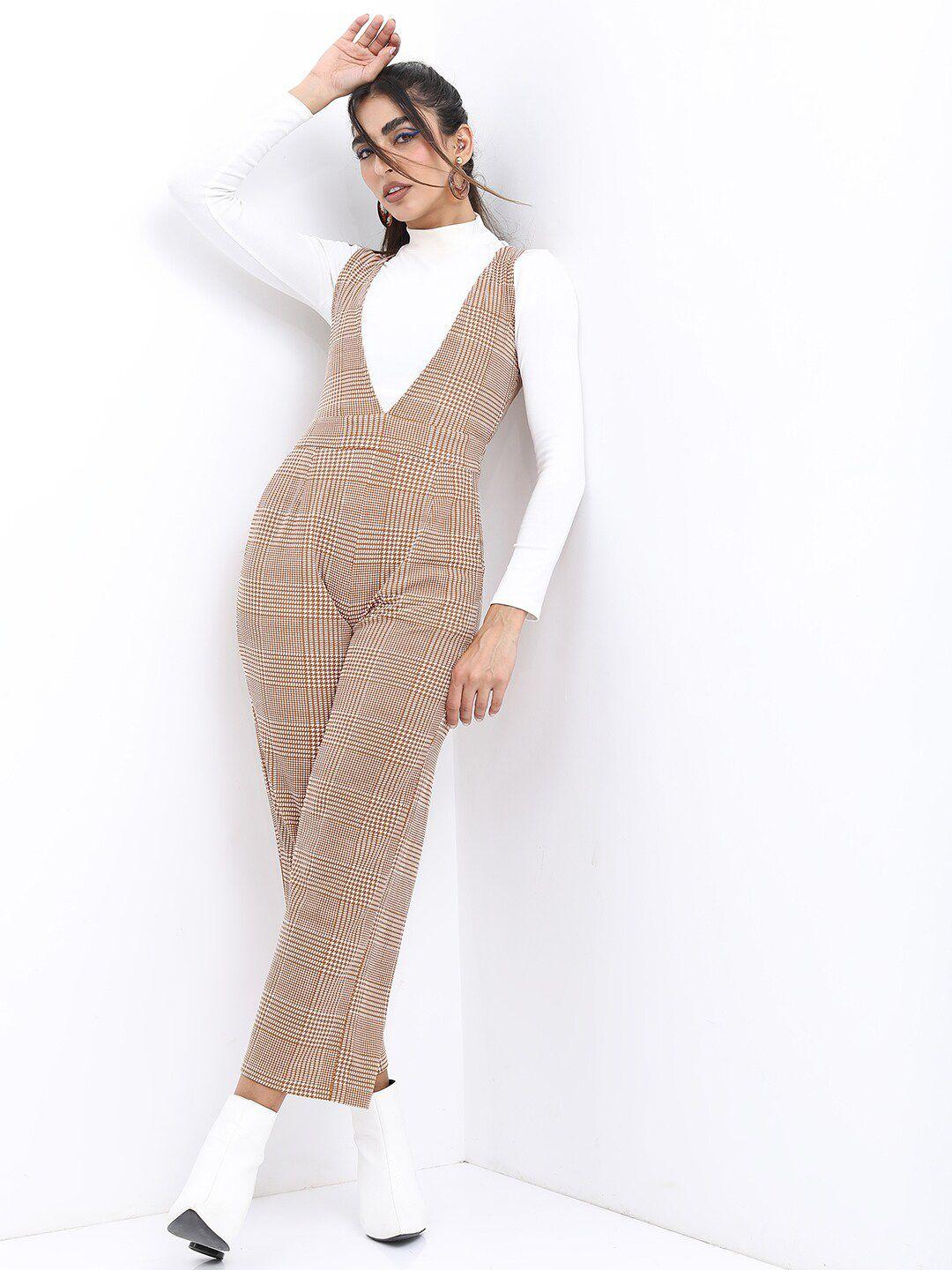 ketch checked basic jumpsuit