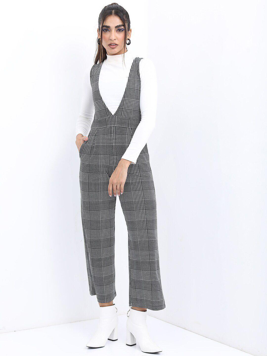 ketch checked basic jumpsuit