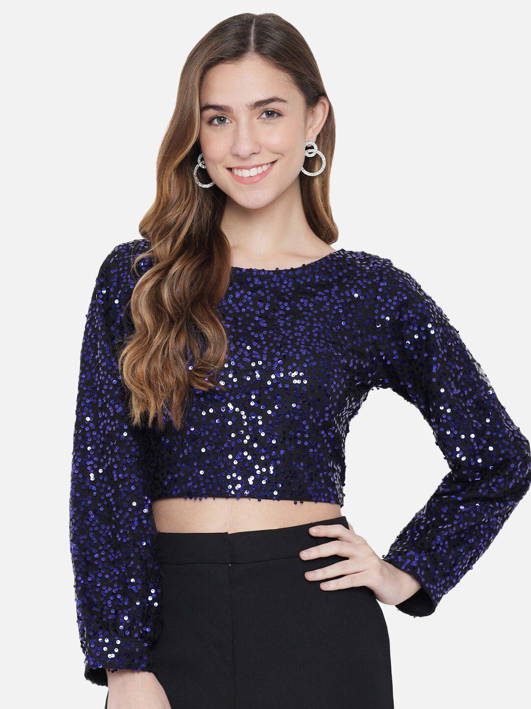 trend arrest embellished crop top