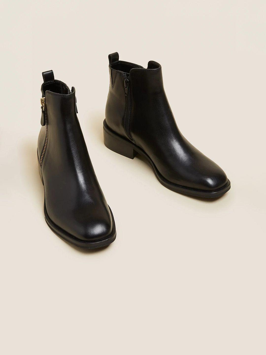 marks & spencer women square toe boots