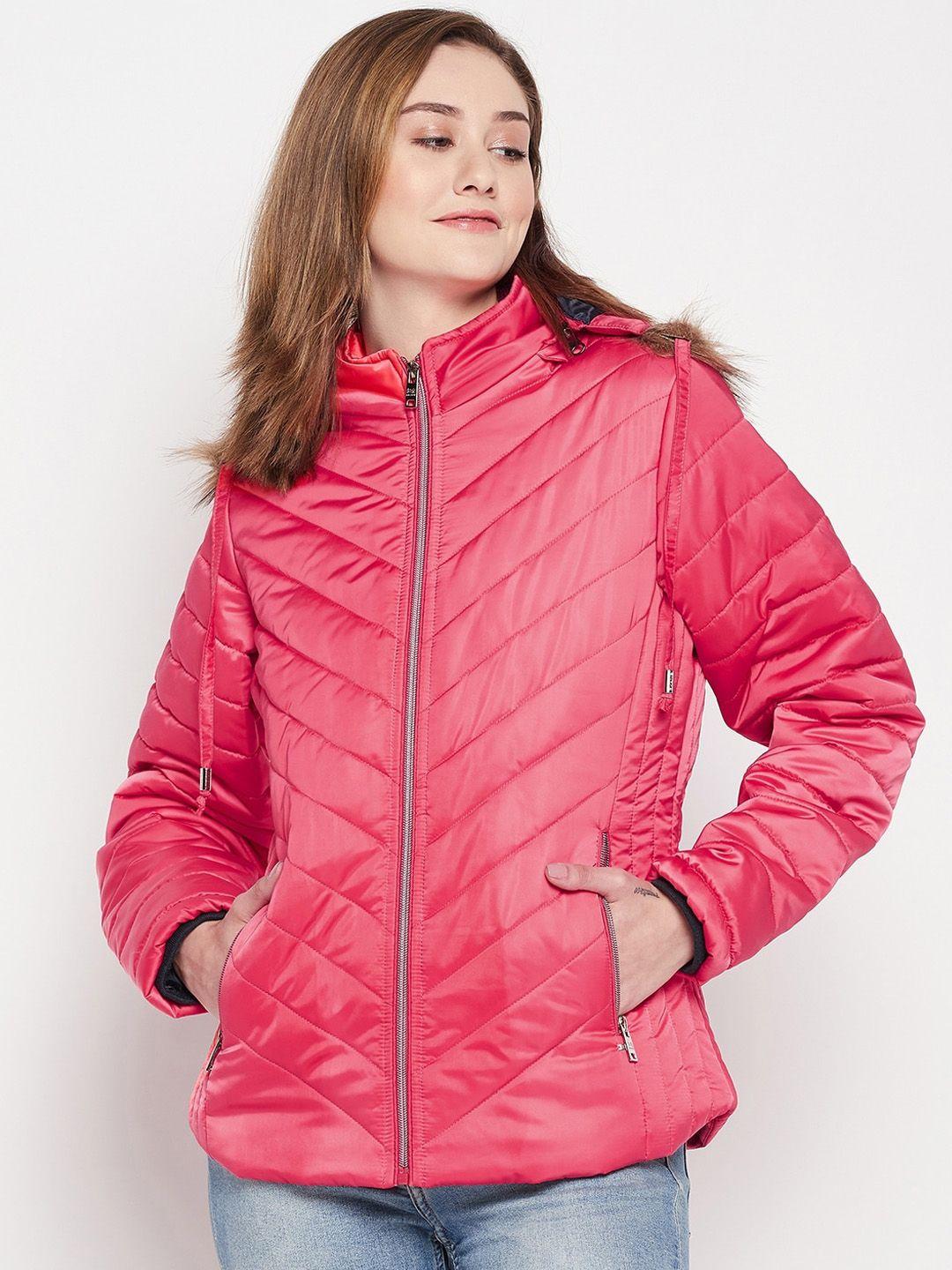 okane women hooded lightweight padded jacket