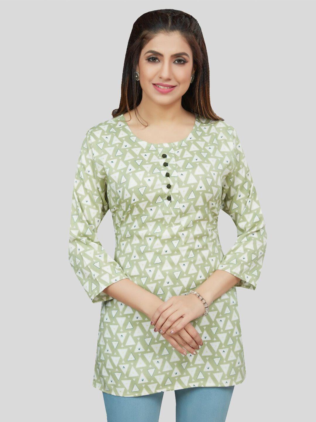 saree swarg geometric printed kurti