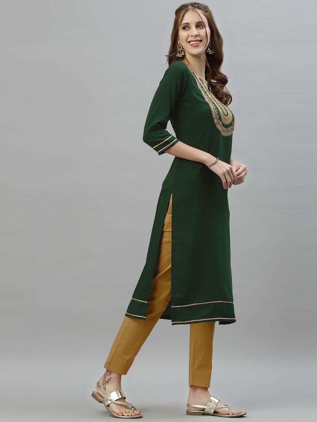 kalini ethnic motifs embellished cotton silk kurta