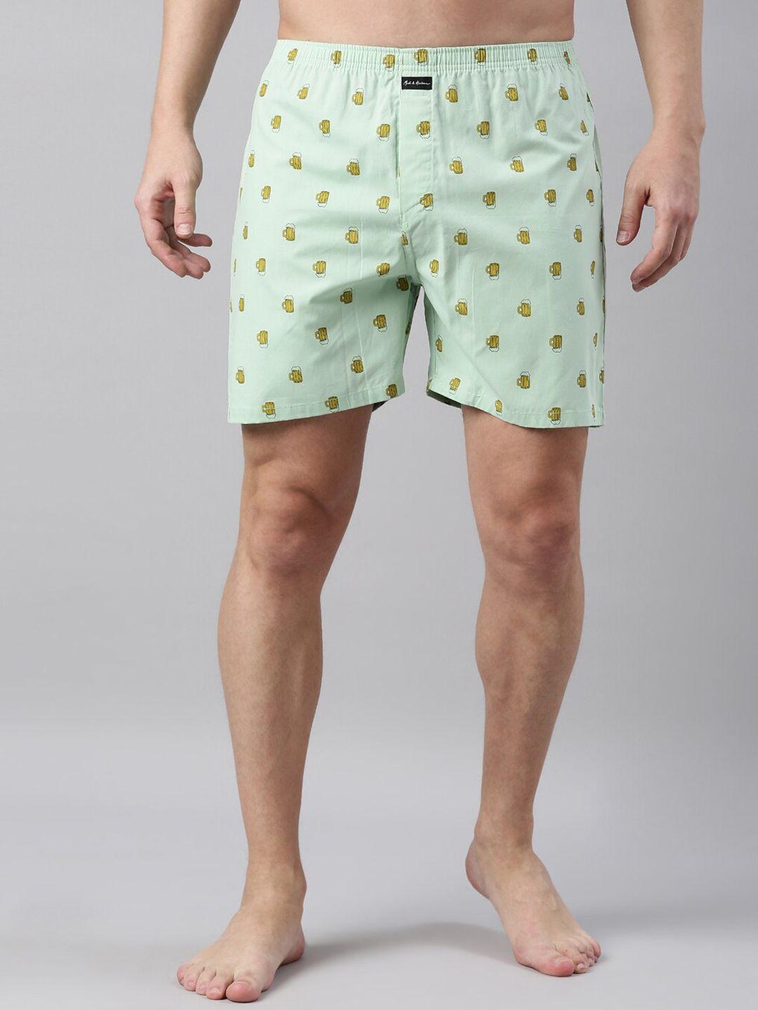 mast & harbour men printed pure cotton boxers