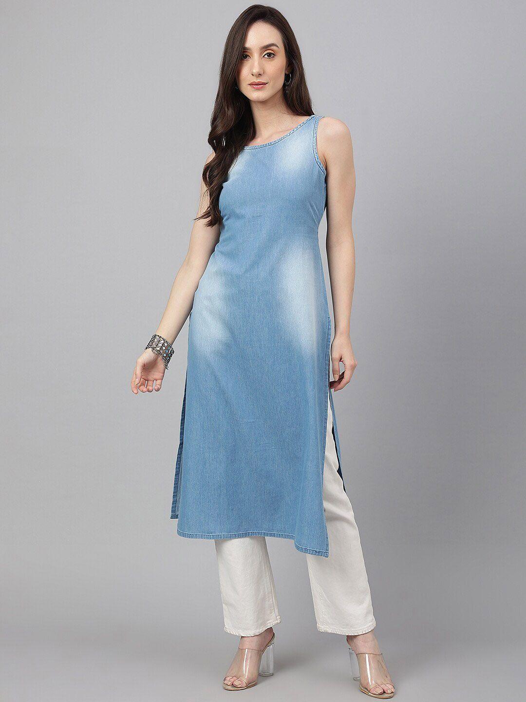 janasya women denim kurta