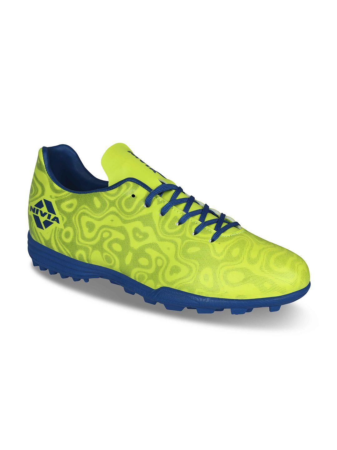 nivia men green football non-marking shoes