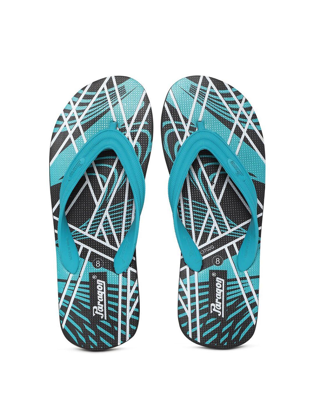 paragon men printed rubber thong flip-flops