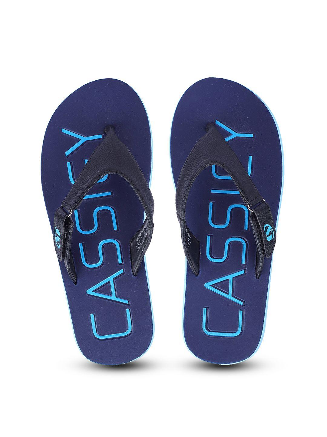 cassiey men printed rubber thong flip-flops