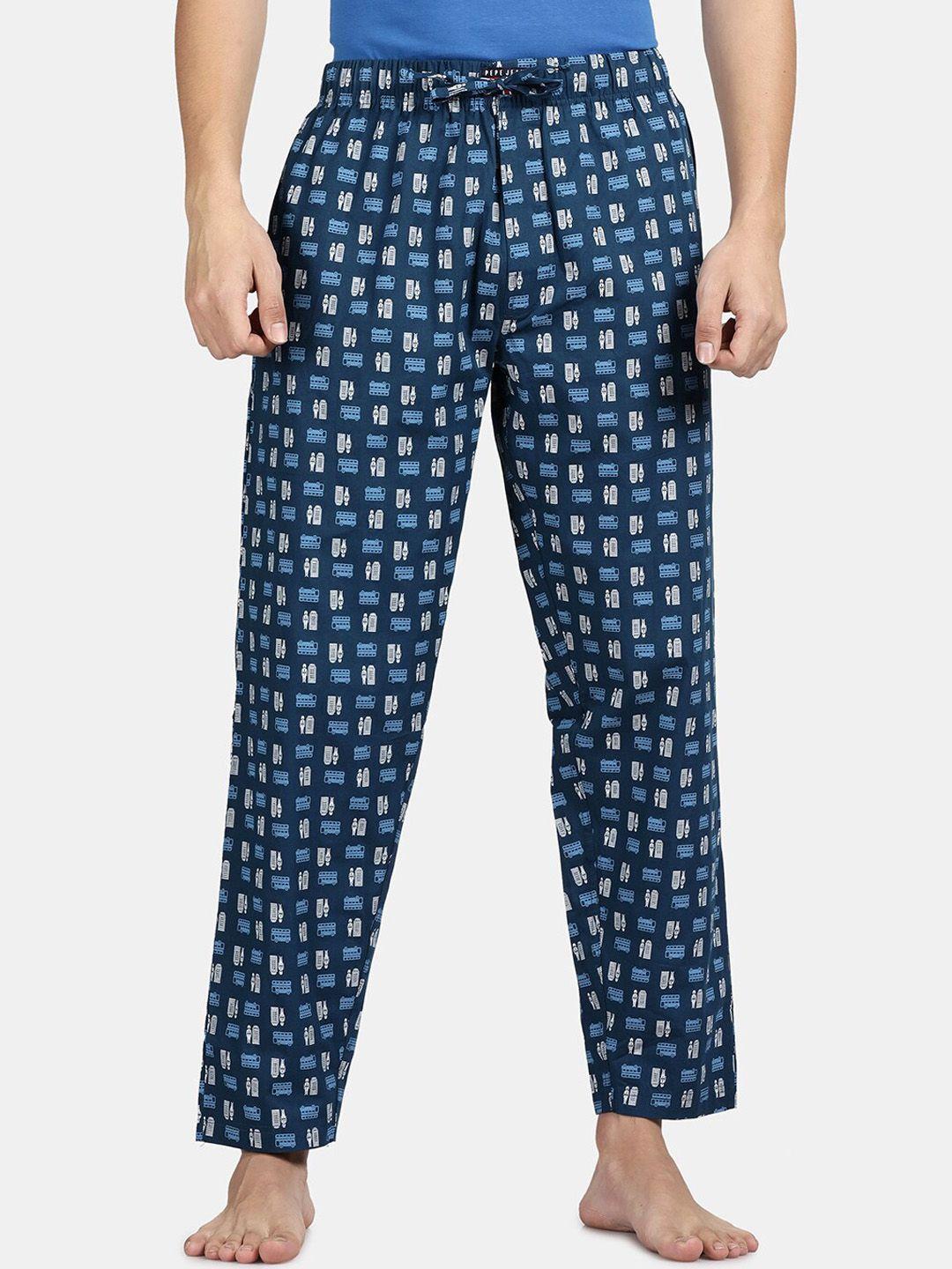 pepe jeans men printed cotton regular fit lounge pant