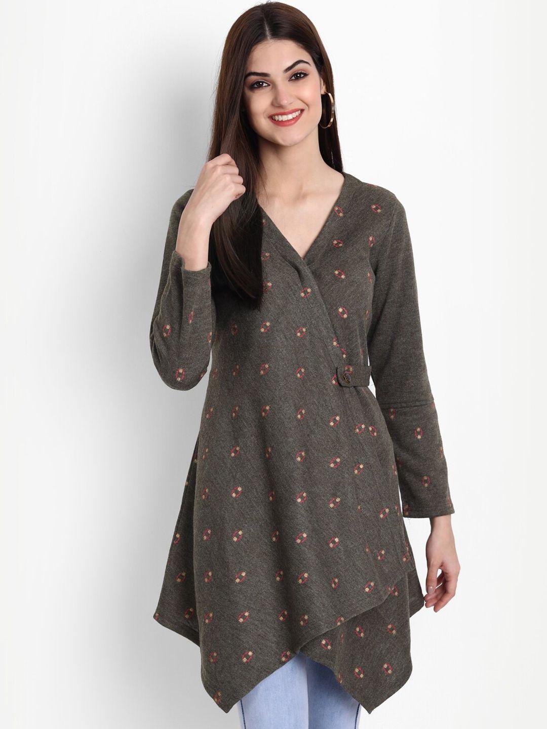 suti women wool geometric printed kurta