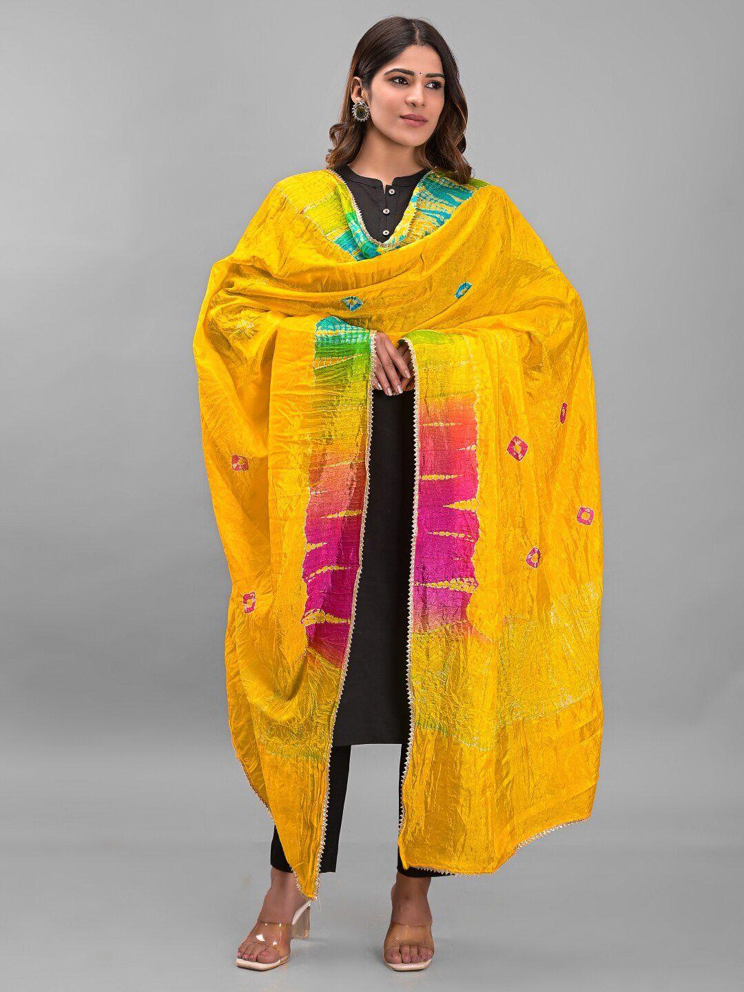 apratim printed art silk shibori dupatta