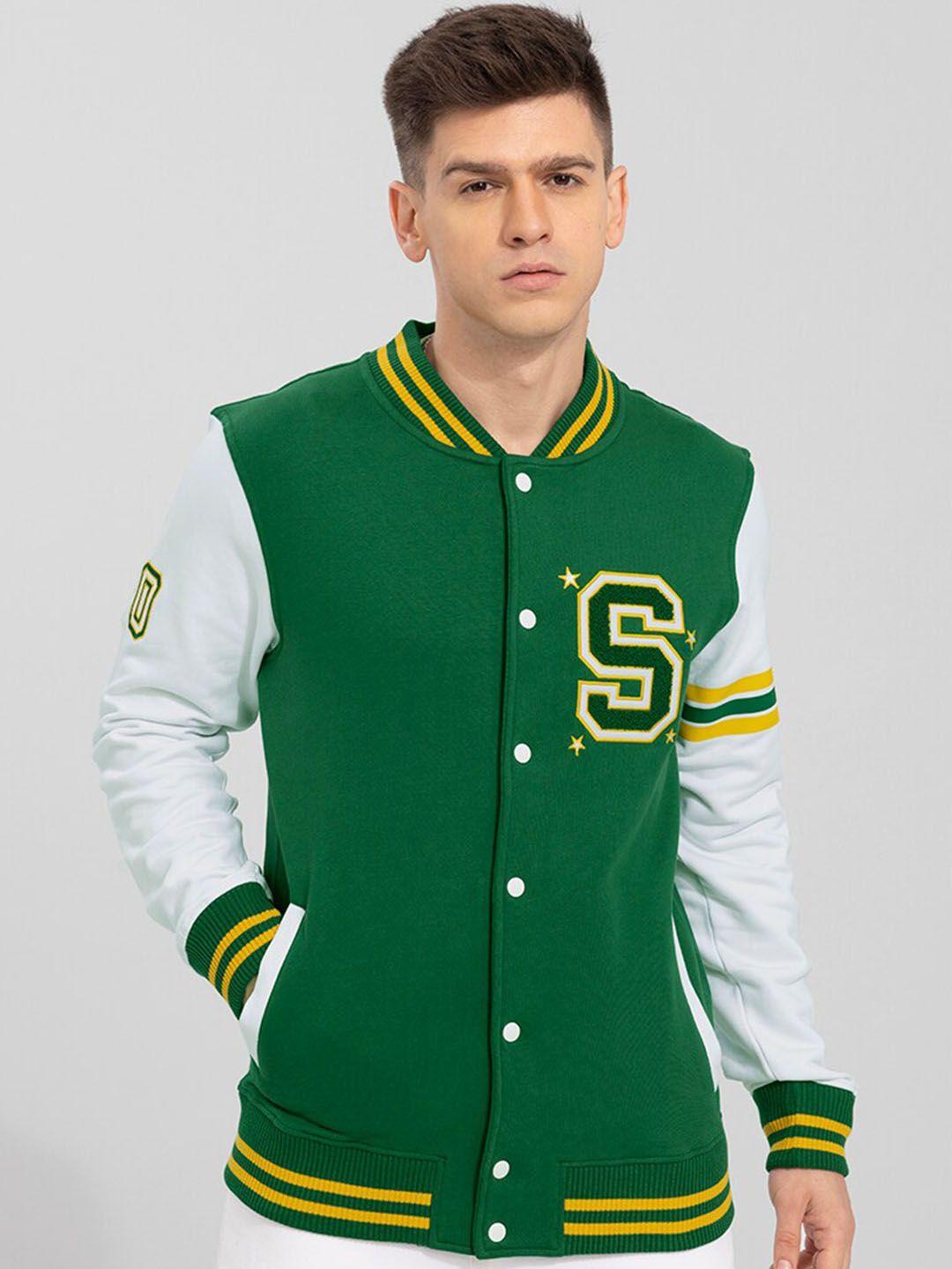 snitch men cotton varsity jacket