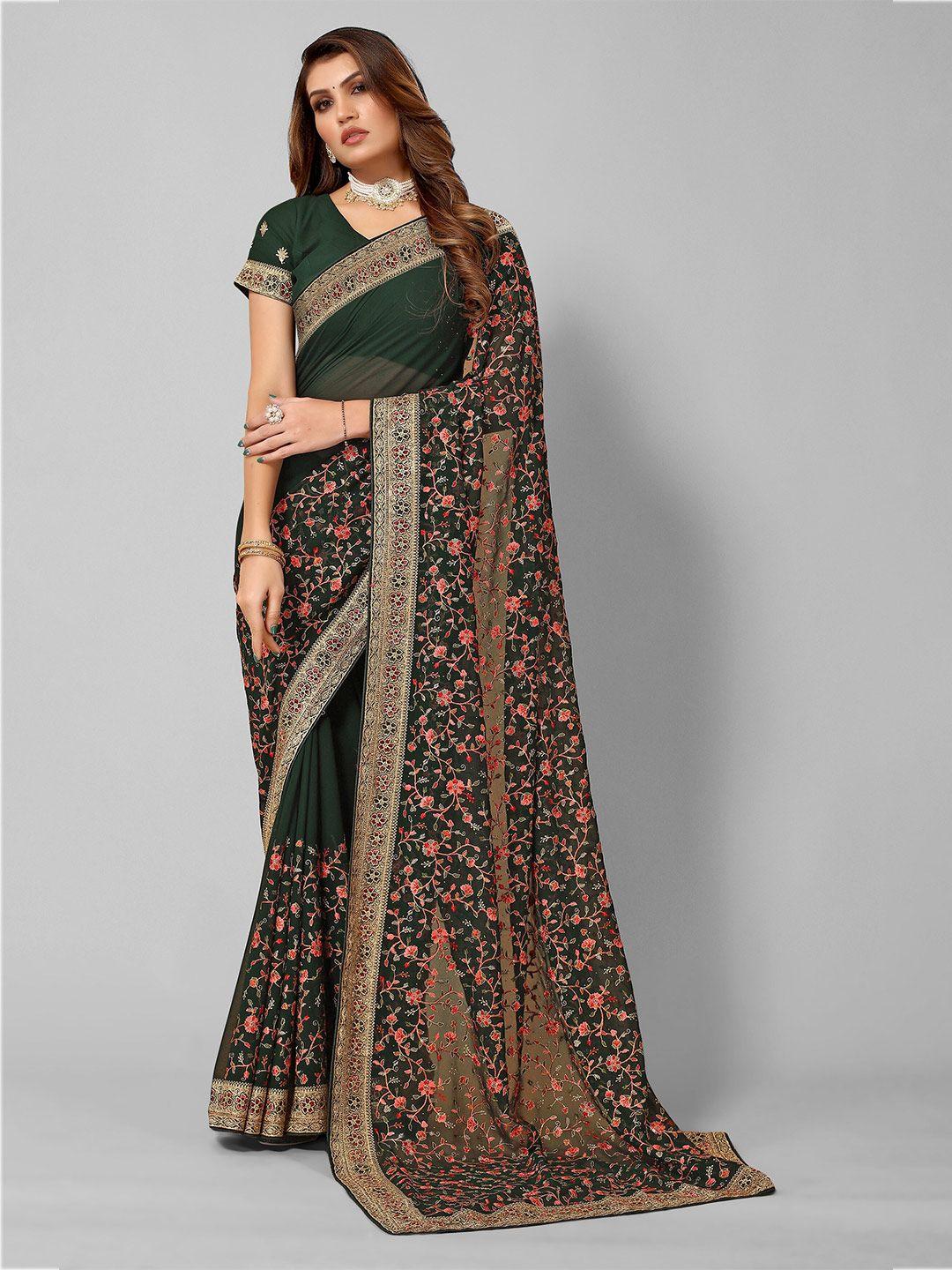 all about you floral embroidered saree