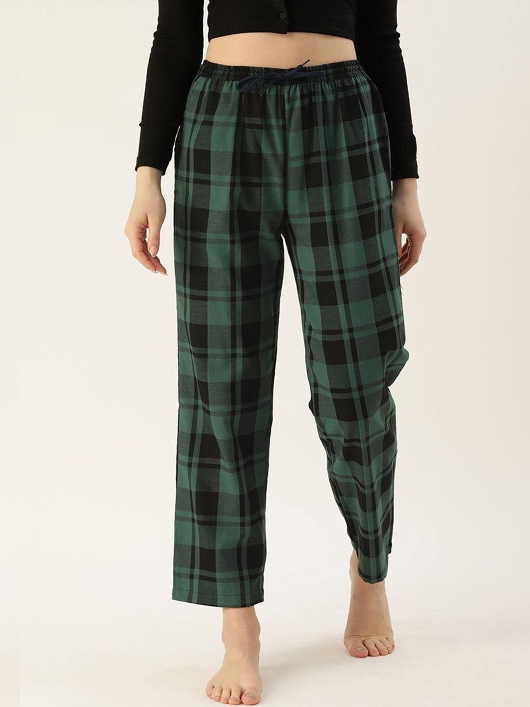 kryptic women relaxed fit checked lounge pants