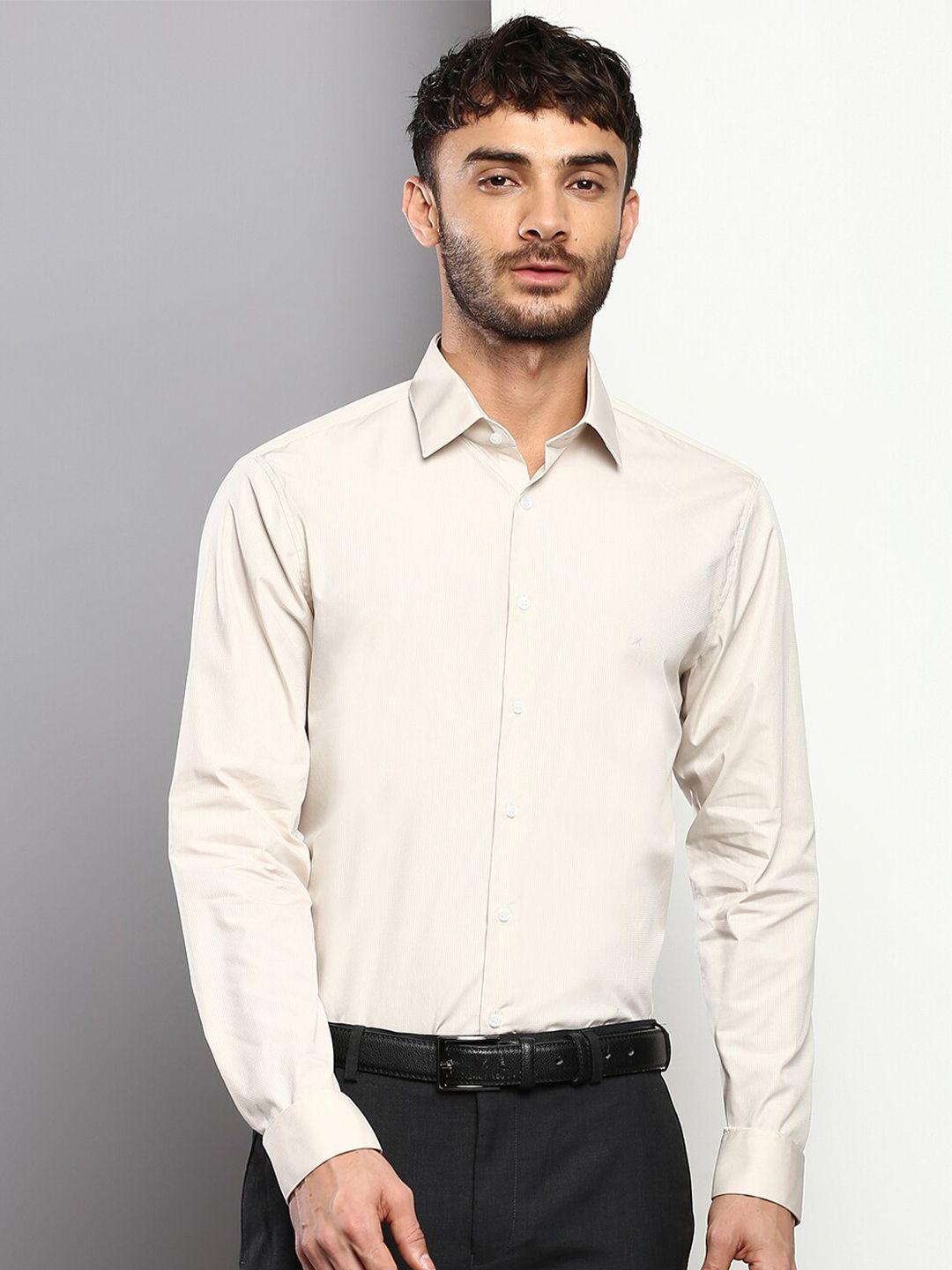 calvin klein jeans men slim fit pure cotton formal shirt