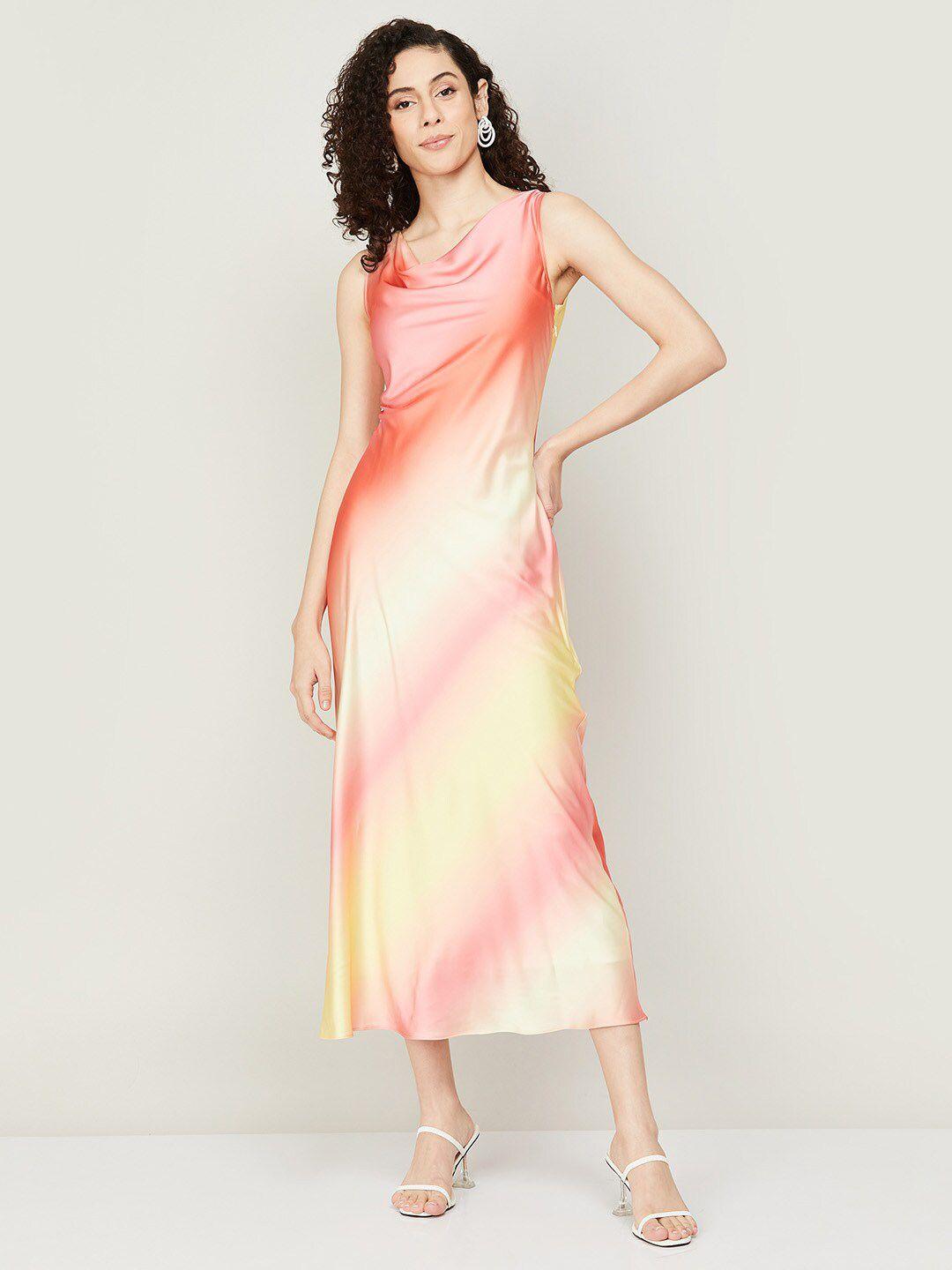 code by lifestyle pink tie and dye dyed maxi maxi dress