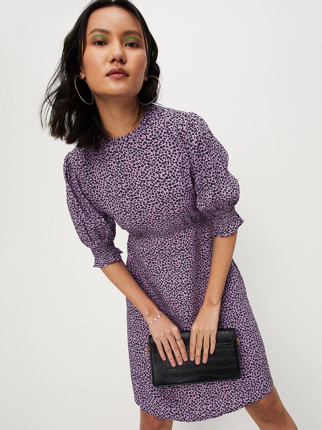 max purple a-line dress