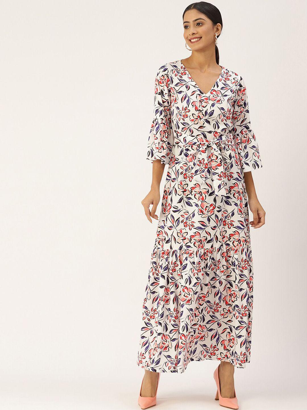 sleek italia floral printed crepe maxi maxi dress