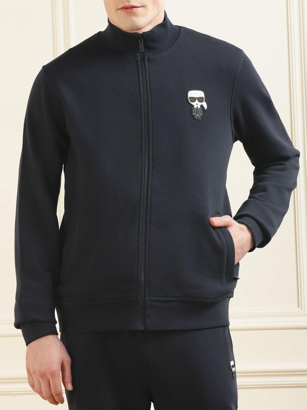 karl lagerfeld men front-zipper sweatshirt