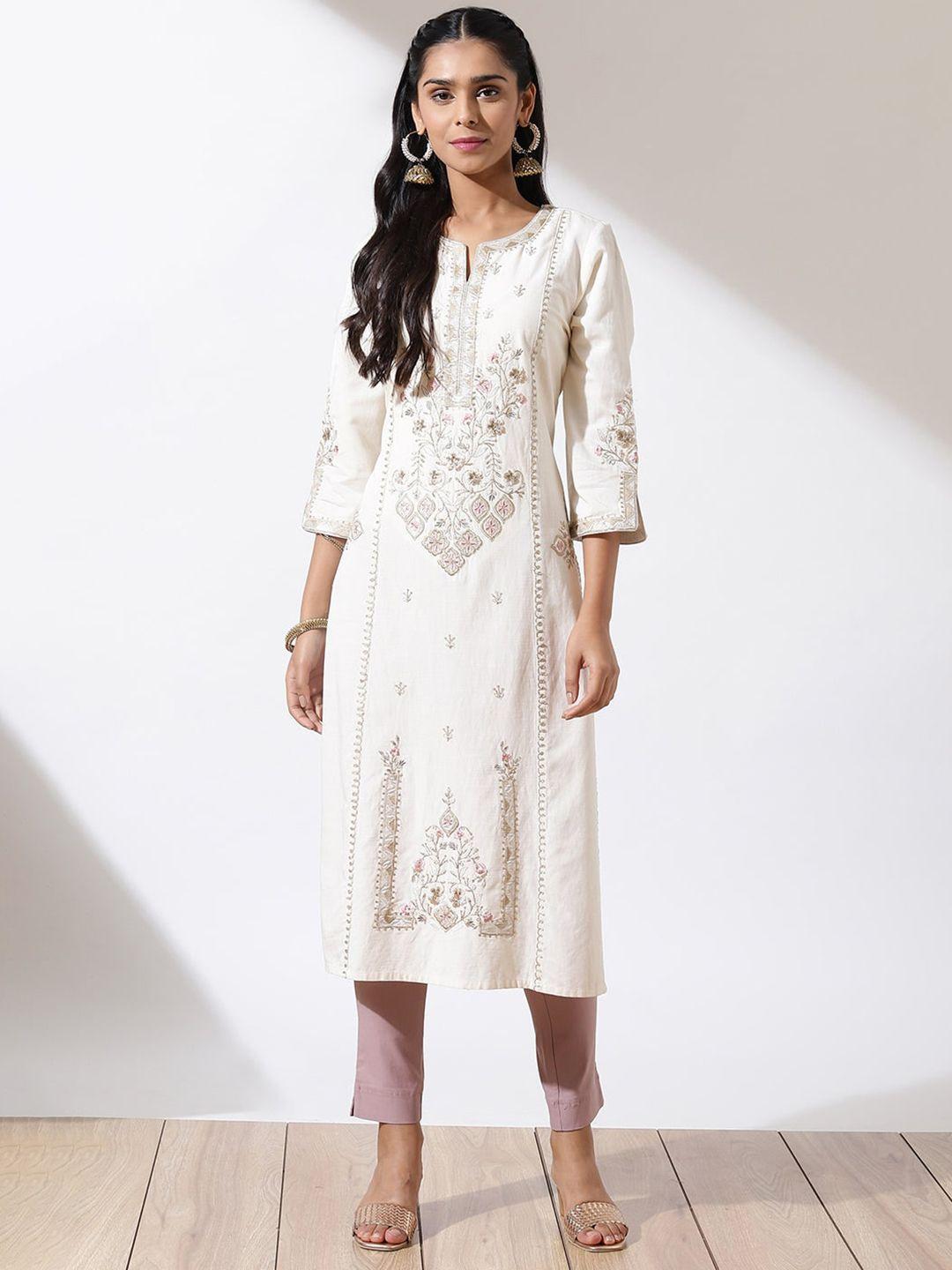 lakshita women ethnic motifs embroidered kurta