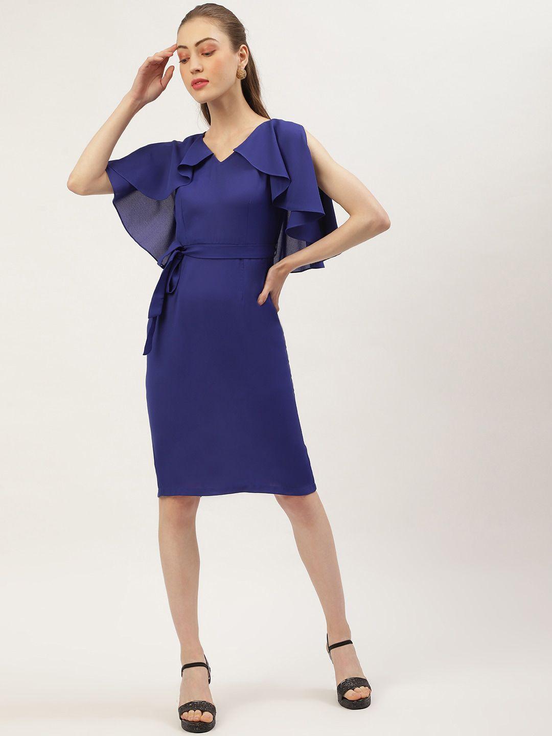 trendy divva flared sleeves sheath dress