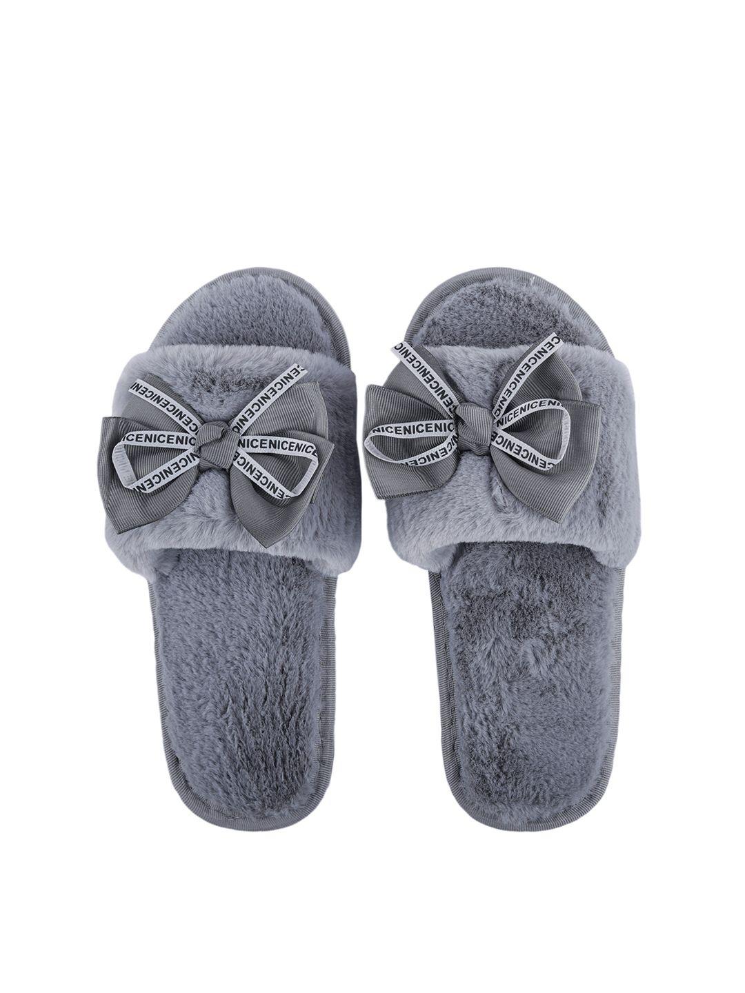 cassiey women bow fur sliders