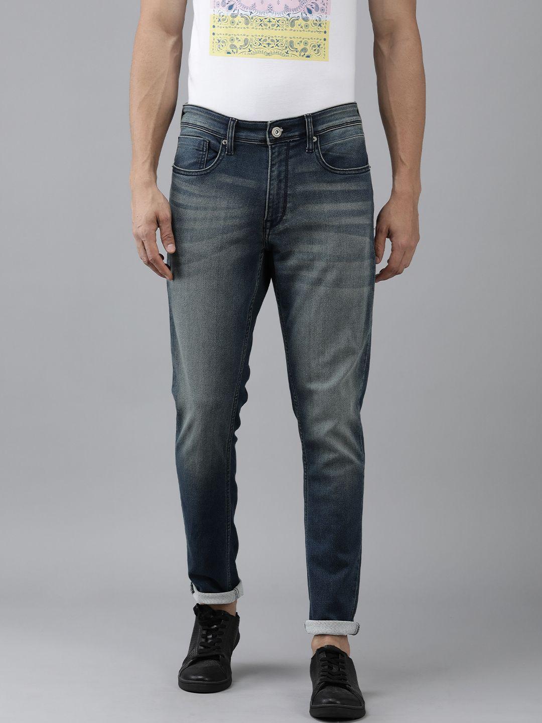 beat london by pepe jeans men super skinny fit heavy fade stretchable jeans