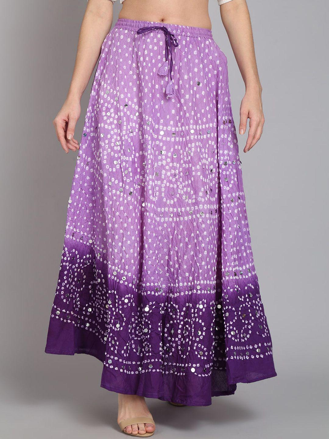 soundarya women tie & dye printed pure cotton maxi skirt