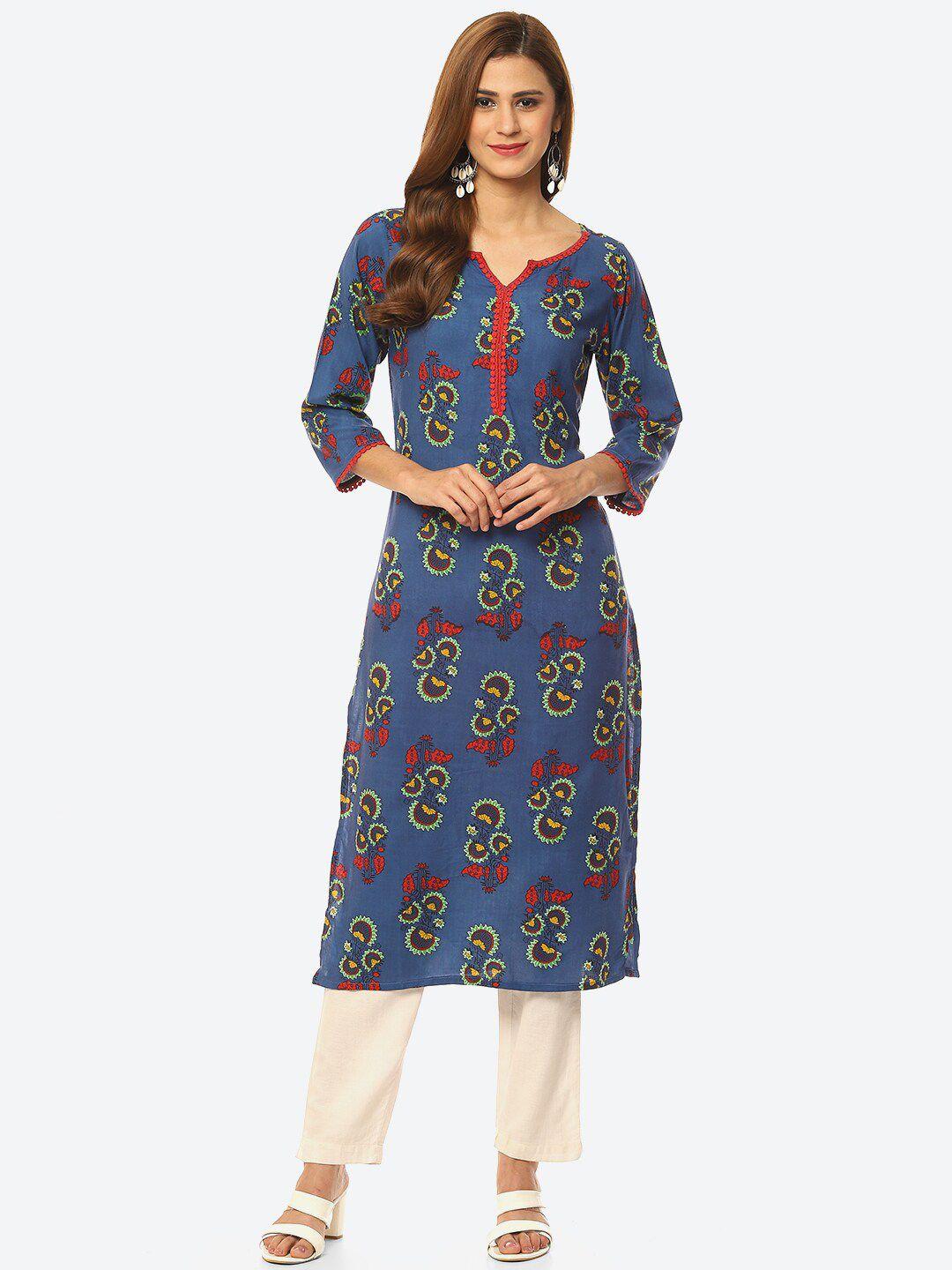 kurti's by menka floral printed kurta