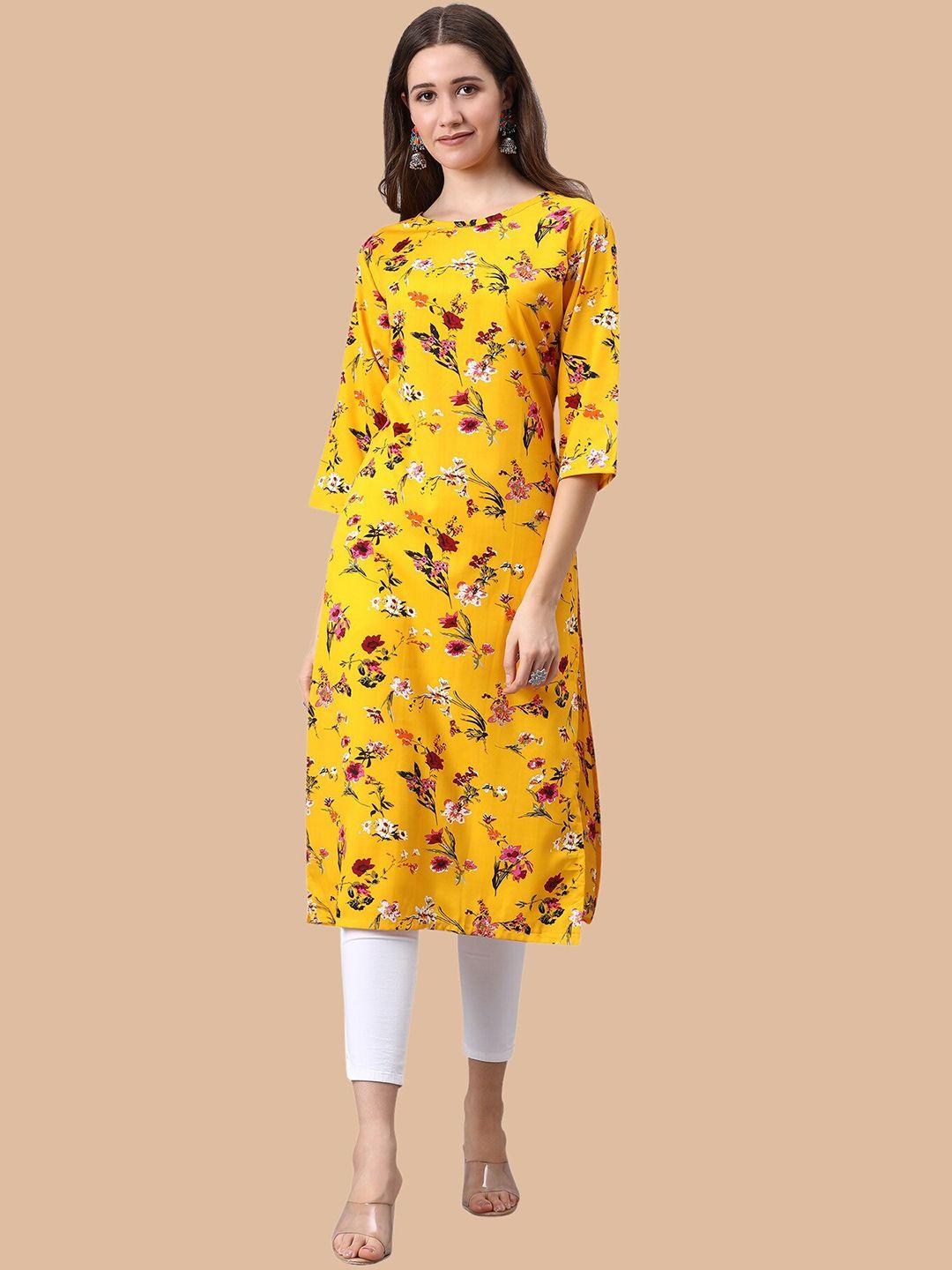 kalini floral printed floral crepe kurta