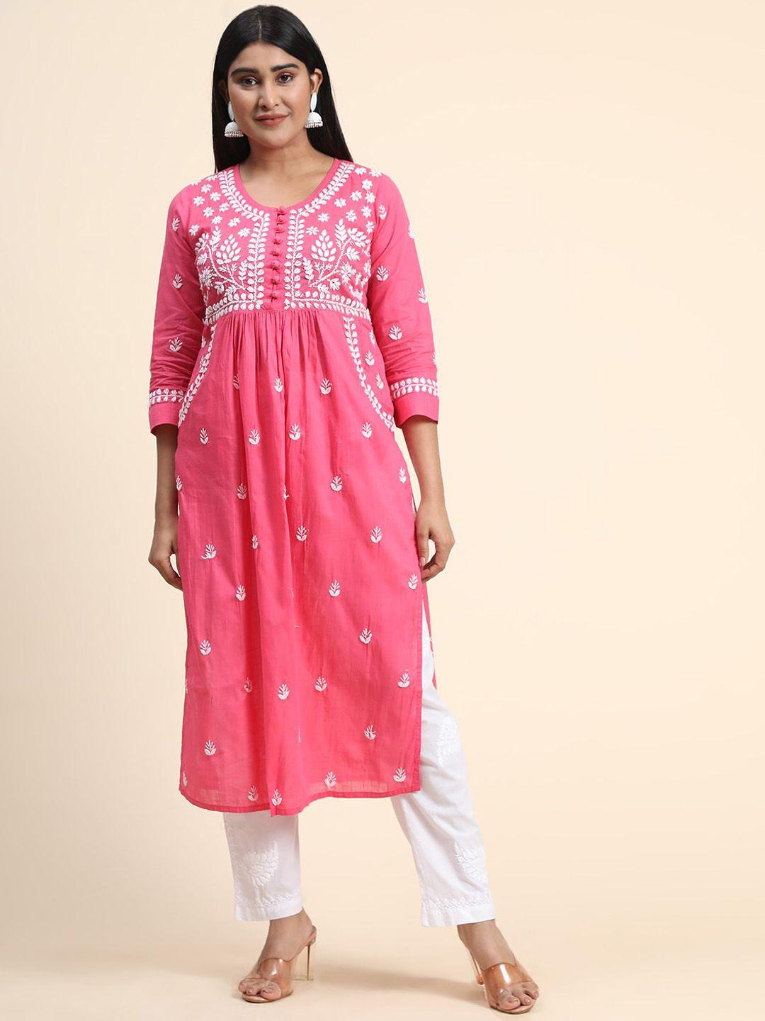 house of kari women ethnic motifs embroidered cotton kurta