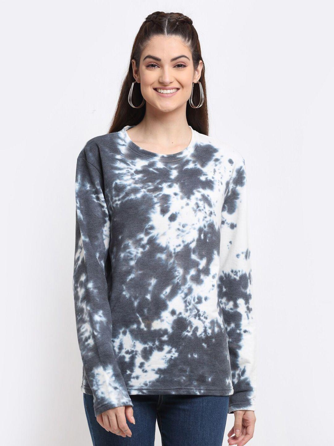 door74 women printed cotton sweatshirt