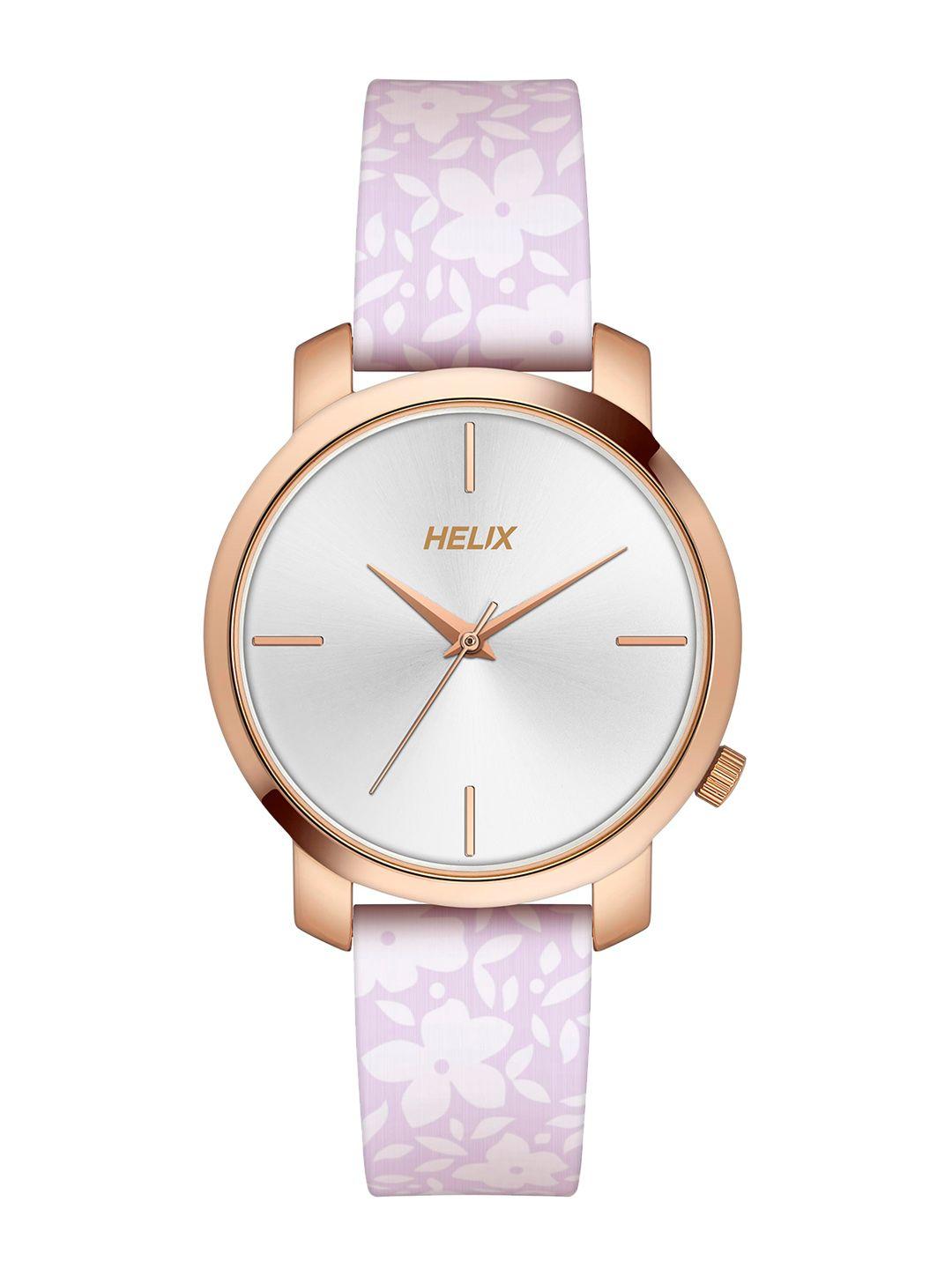 helix women leather straps analogue watch tw032hl40