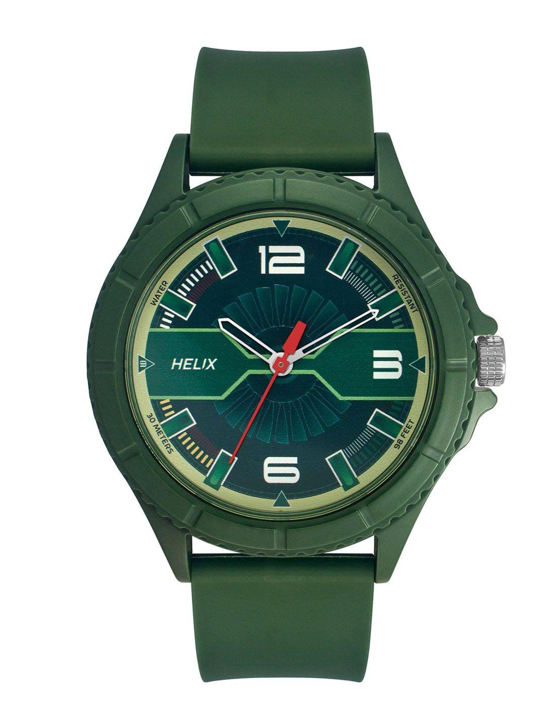 helix men patterned dial analogue watch tw033hg18