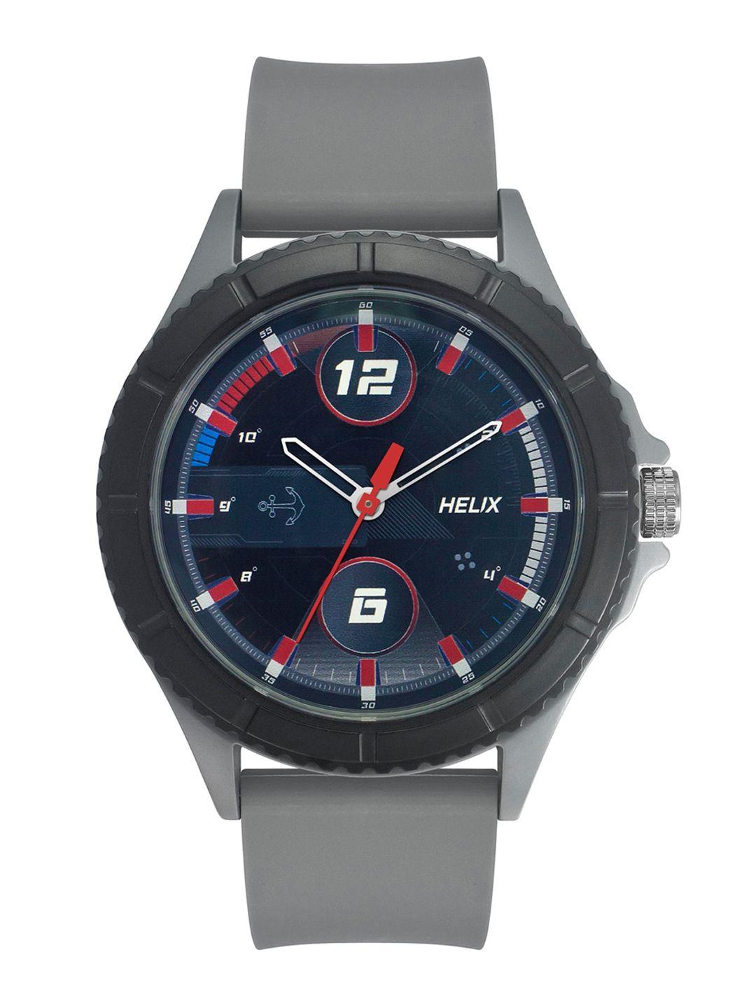 helix men patterned dial & straps analogue watch tw033hg17