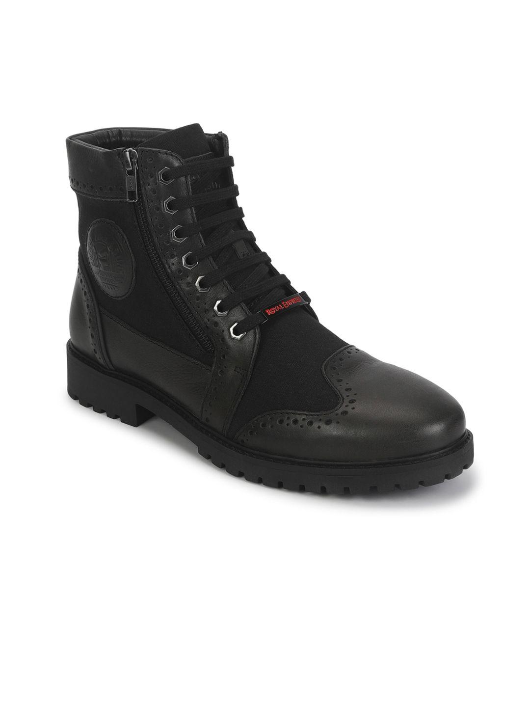 royal enfield men leather biker boots