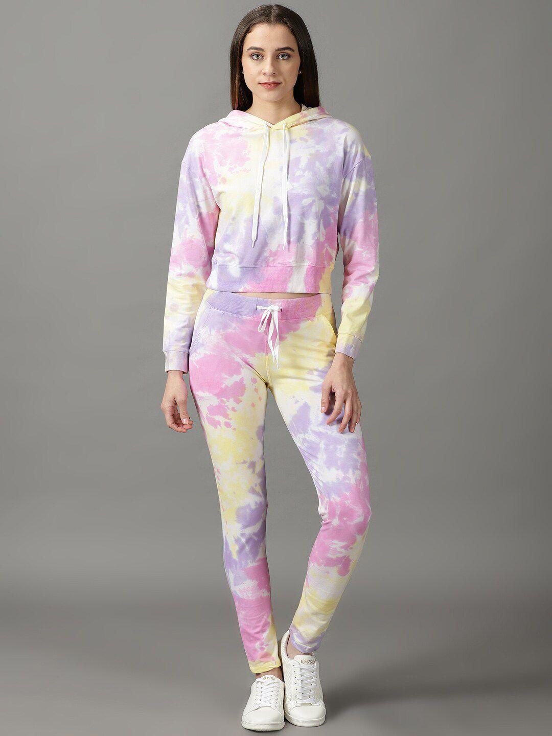 showoff women dyed sweatshirt & tights