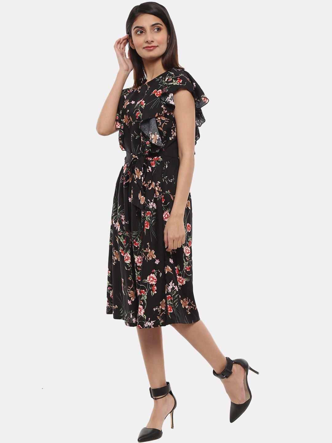 v-mart floral satin dress