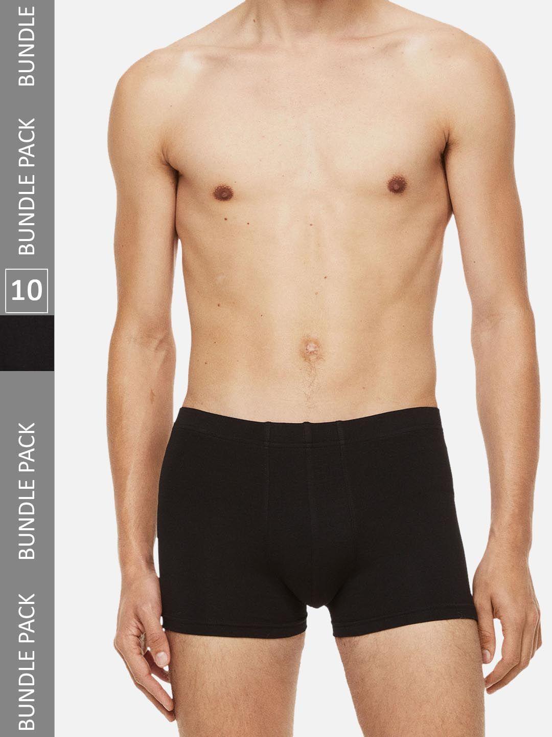 h&m men 10-pack short cotton trunks