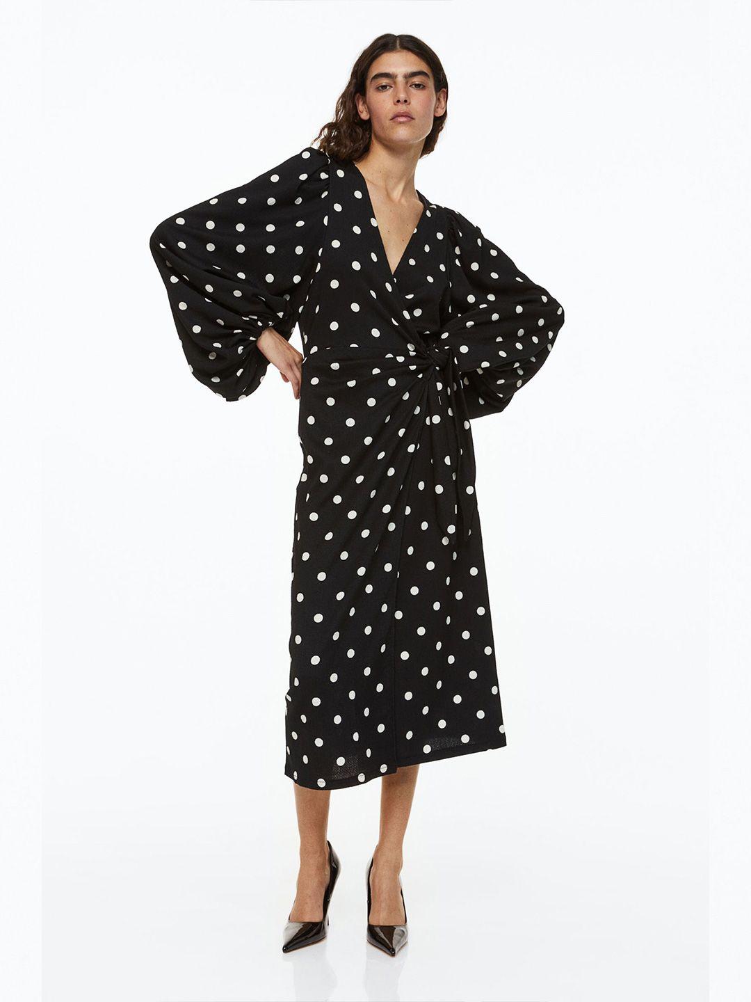 h&m wrapover dress