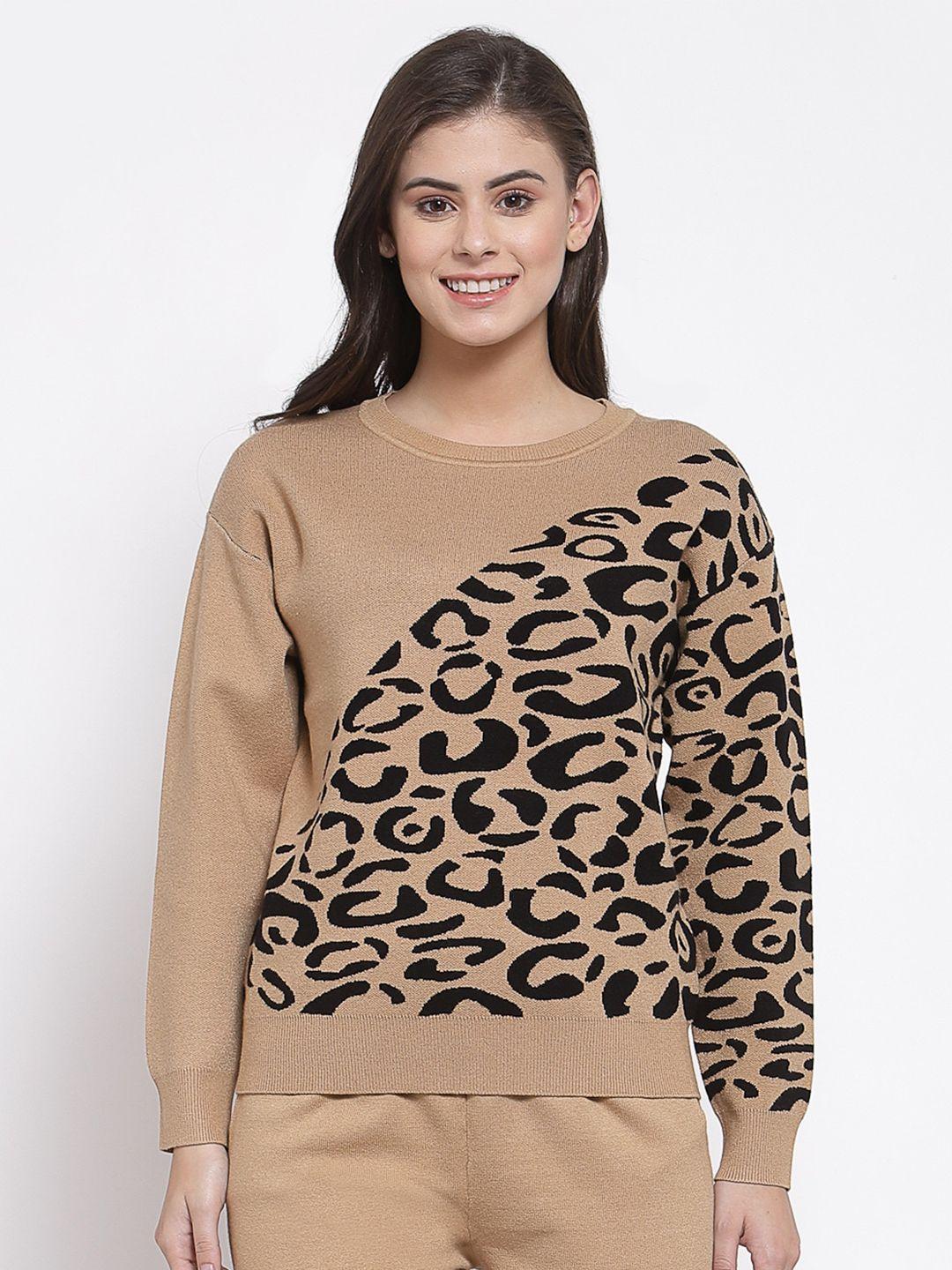 mafadeny women animal printed pullover