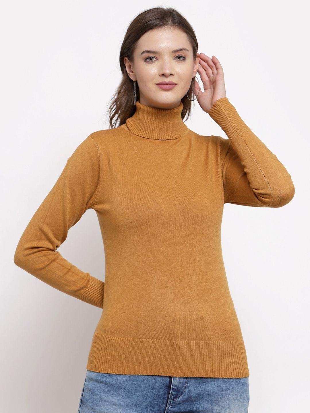 mafadeny women turtle neck pullover sweater