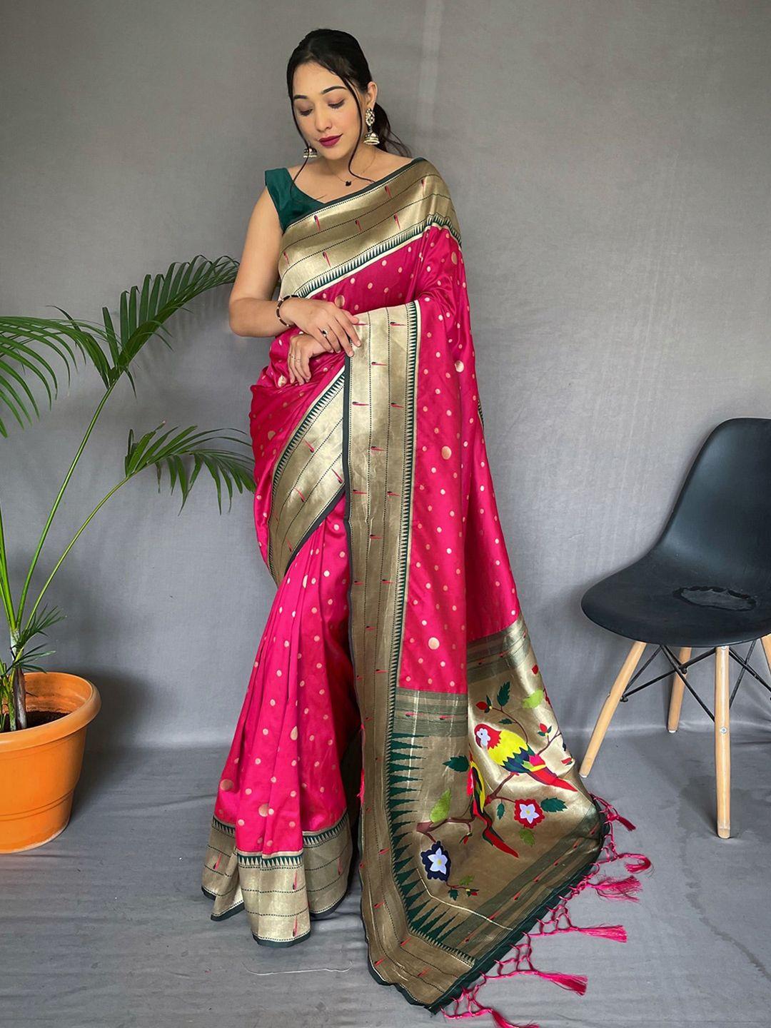 karagiri zari paithani saree