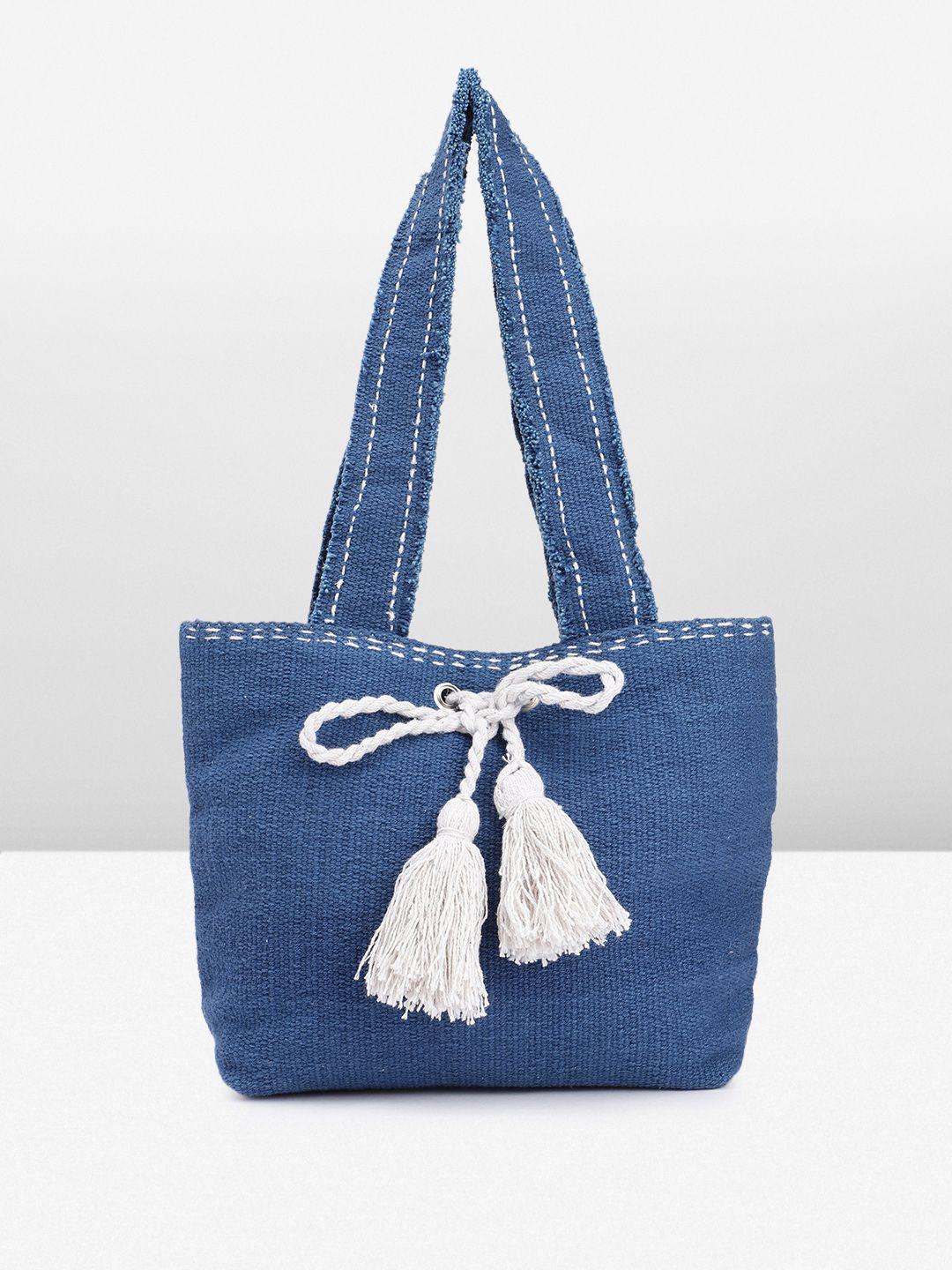 taavi women denim shoulder bag with bow detail