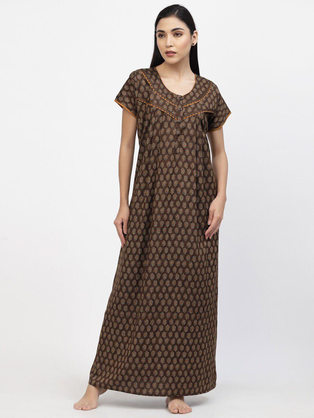 sweet dreams women printed maxi nightdress