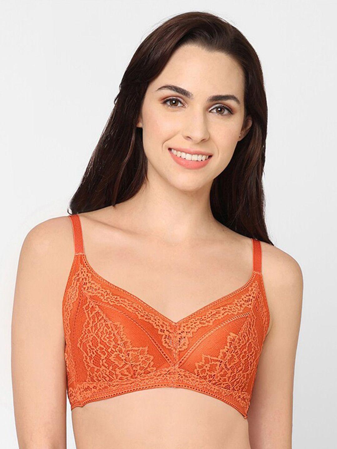 wacoal self-design floral lightly padded dry fit super support bra