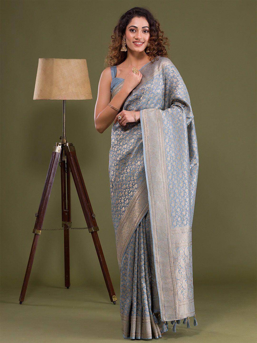 koskii ethnic motifs zari brocade saree