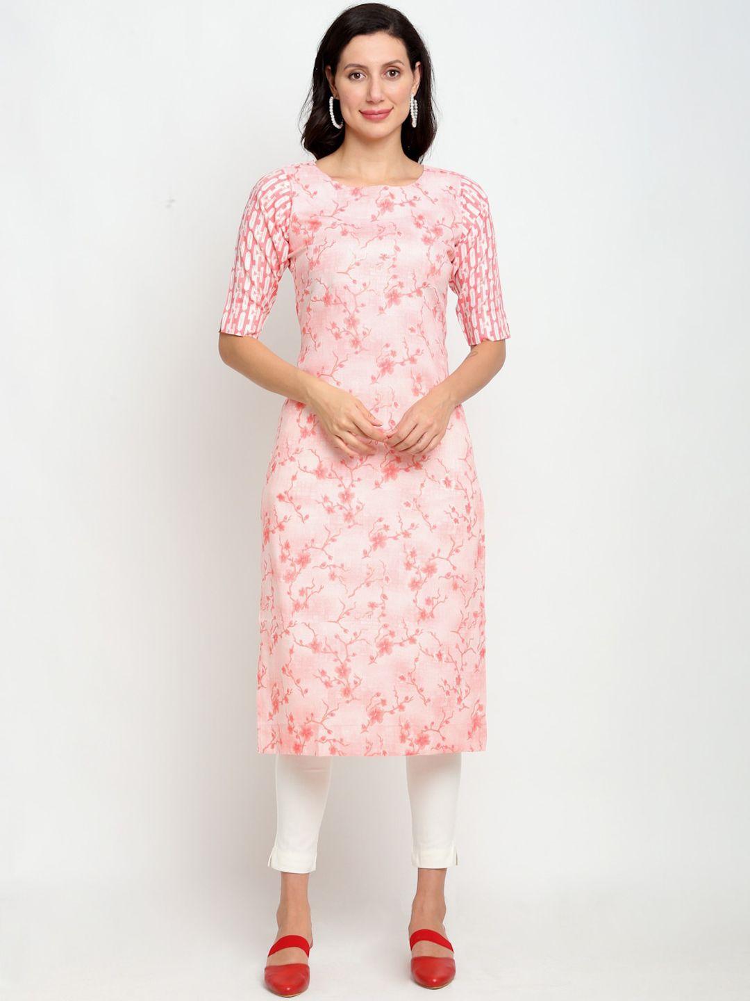 lovely lady women floral printed round neck  kurta